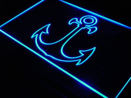 Anchor Display Logo Bar Pub Neon Light Sign